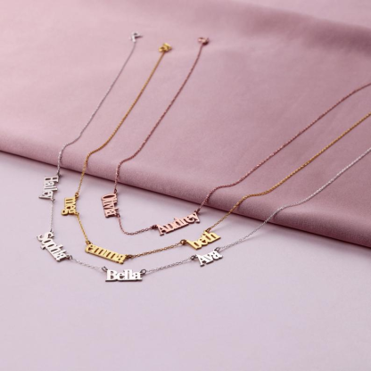 Personalized Necklace Custom 3 Names Necklace Gift For Women | Jessemade