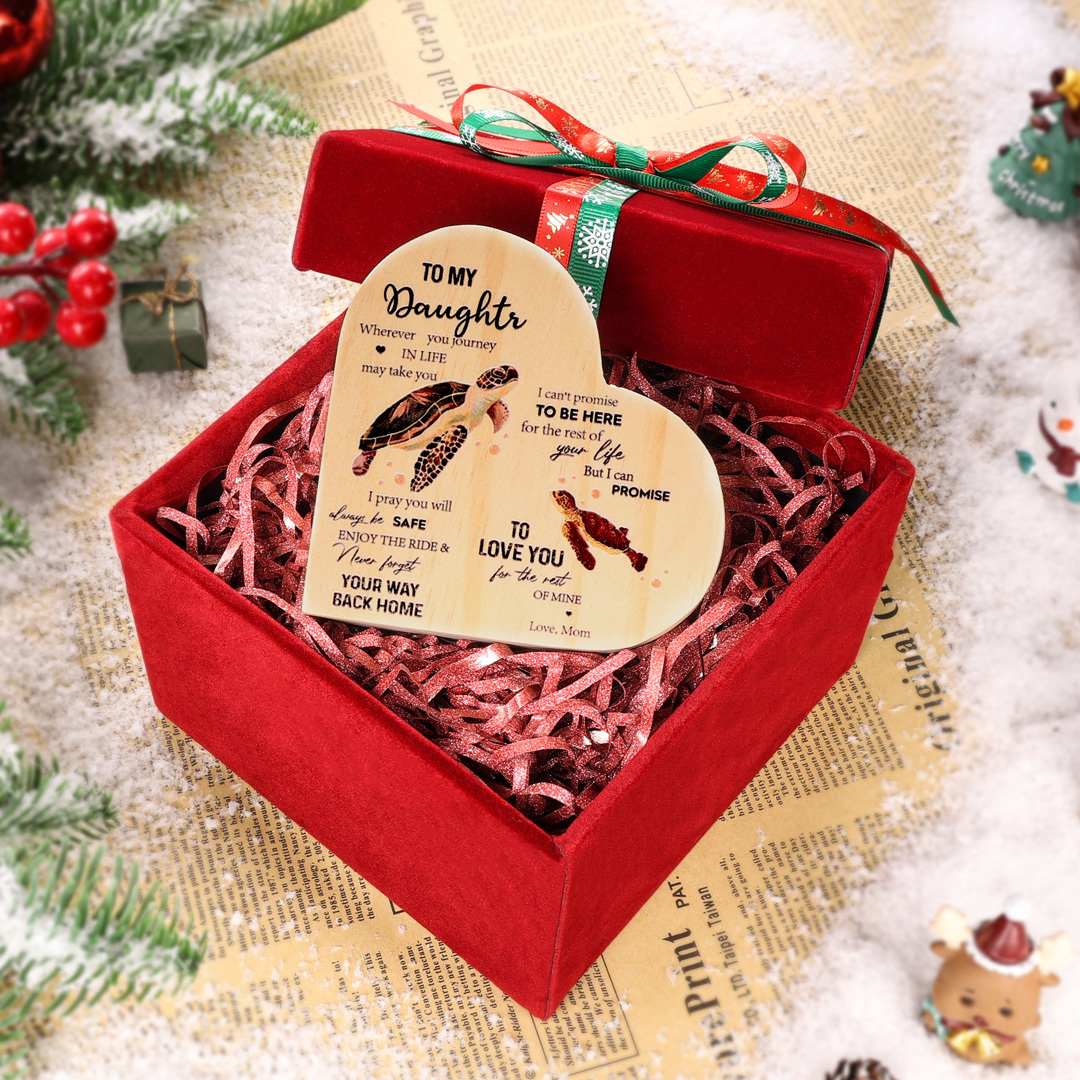 To My Daughter Wooden Heart Candle Holder "love you for the rest of mine"