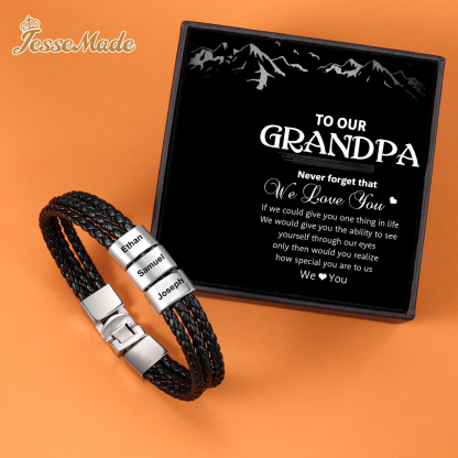Personalized 3 Beads Men's Bracelet For Male