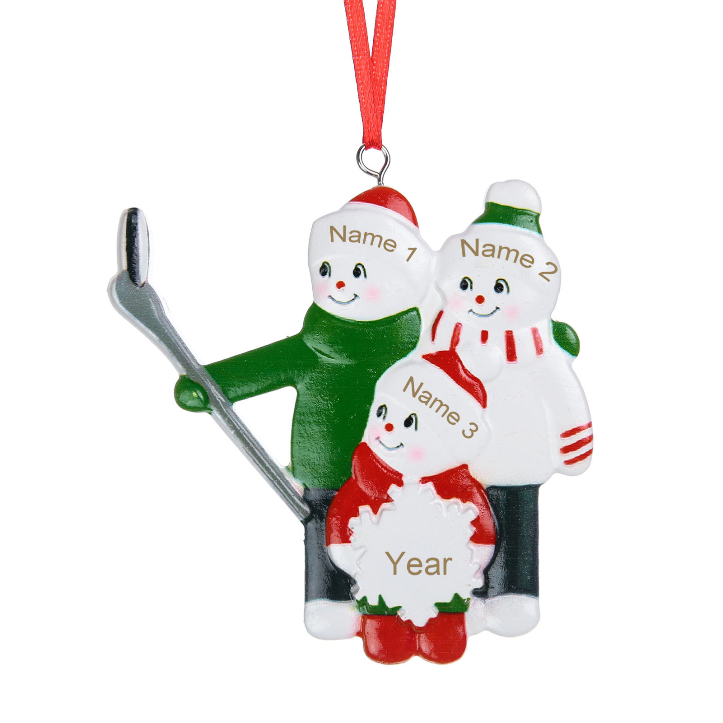 Personalized Snowman Family Ornament - Custom 3-6 Name Christmas Hanging Ornament Gifts For Family | Jessmade