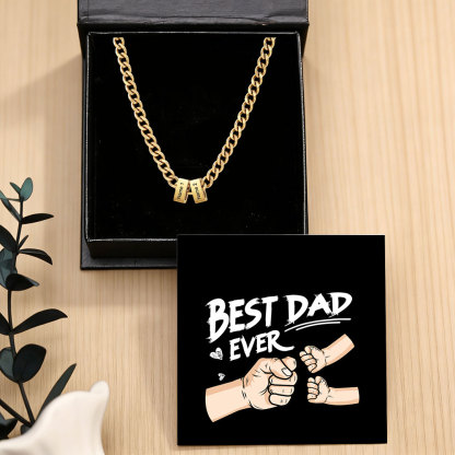 Personalized Mens Cuban Link Chain Necklace with 1–6 Names