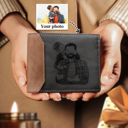 Grey Photo Engraved Wallet Card Wonderful Gift