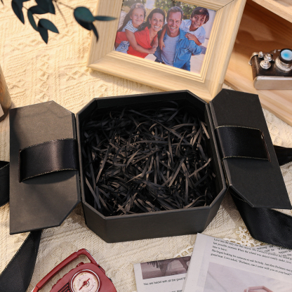 2 Names-Personalized Doll Customized Leather Men's Wallet Customized Name Folding Grey Wallet for Dad