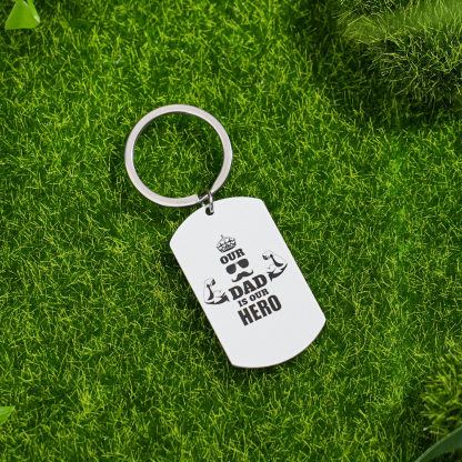 1-3 Names-Personalized Dad's Football Team Fist Keychain Custom Names Gift For Dad