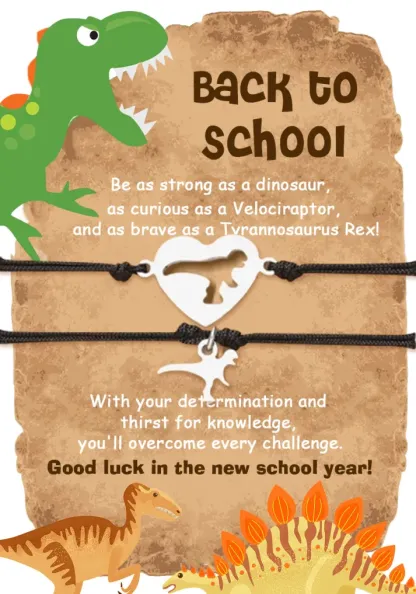 Dinosaur Bracelet Cute Cartoon Dinosaur Beaded Bracelet Adjustable Bac