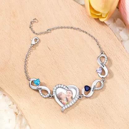 2-5 Birthstones & Names & Photo - Personalized Birthstone Beautiful Br