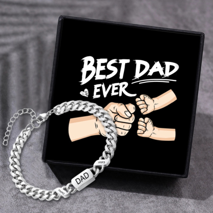 Men's Personalized Cuban Link Bracelet for Dad Father's Day