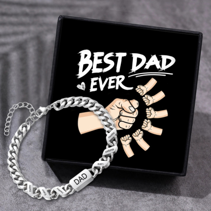 Men's Personalized Cuban Link Bracelet for Dad Father's Day