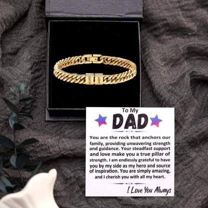 Personalized  Bracelet for Men with Custom Engraving 2-6 Names - Gift for Grandpa | Jessemade