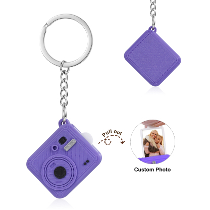 Personalized Mini Camera Keychain Custom With A Pull-Out Photo