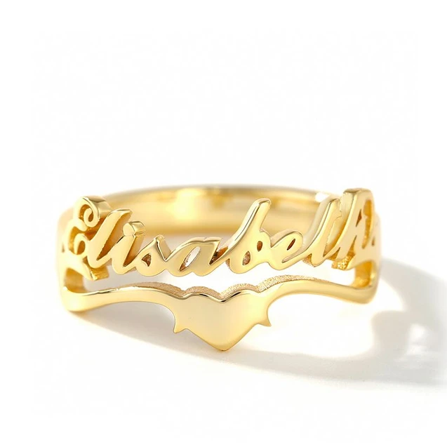 Personalized Ring Custom 1 Name Ring GIFT For Women