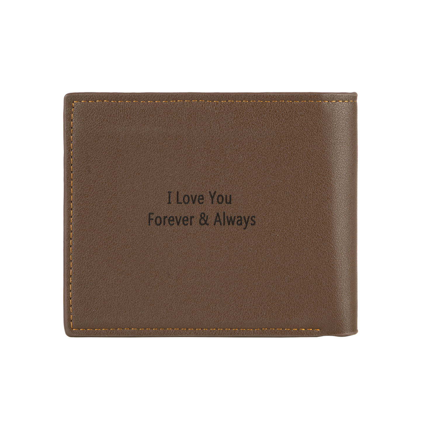 Personalized Leather Wallet Engraved Photo Folding Wallet Short Purse Love Gifts For Him