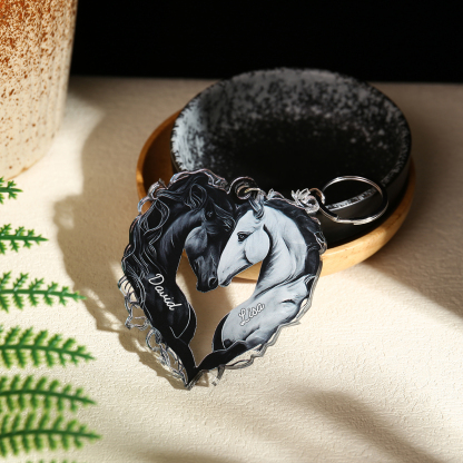 2 Names-Personalized Acrylic Keychain Gift Custom Special Keychain Gift For Couple