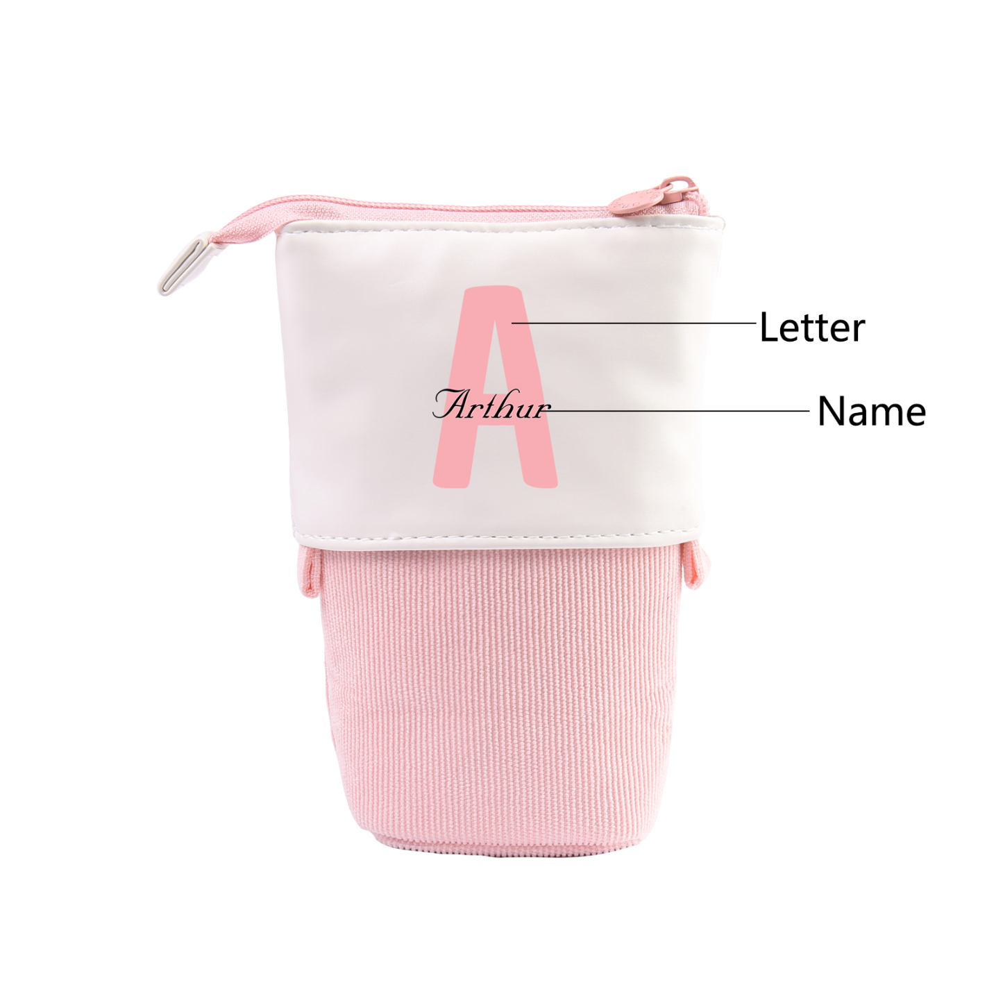 Personalized Custom 1 Letter and 3 Names Gift Set Custom Backpack and Pencil Case and Ruler Gift Set Back to School Gift for Daughter