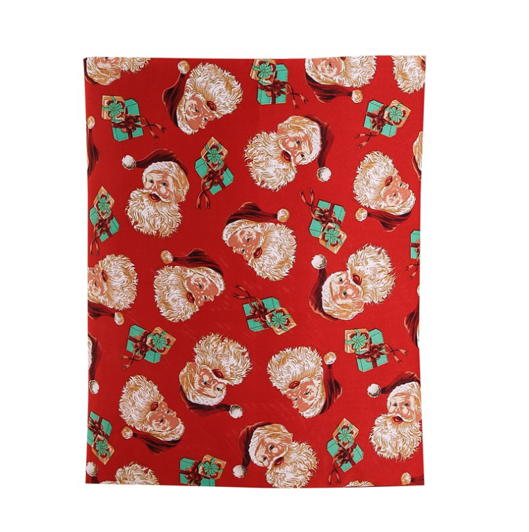 Festive Family Chair Cover with Santa Claus Print Perfect Christmas Gift