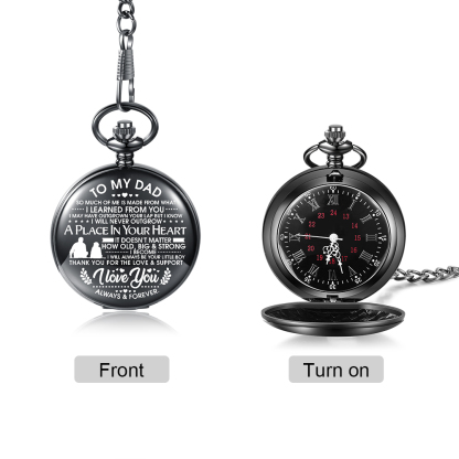 So Much Of Me Is Made From What I Learned From You, Personalized Pocket Watch Gifts for Father