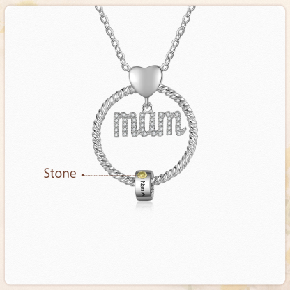 1 Name-Personalized Mom Necklace Set With  Premium Custom Necklace With 1 Birthstones Engraved Names Gift For Mother