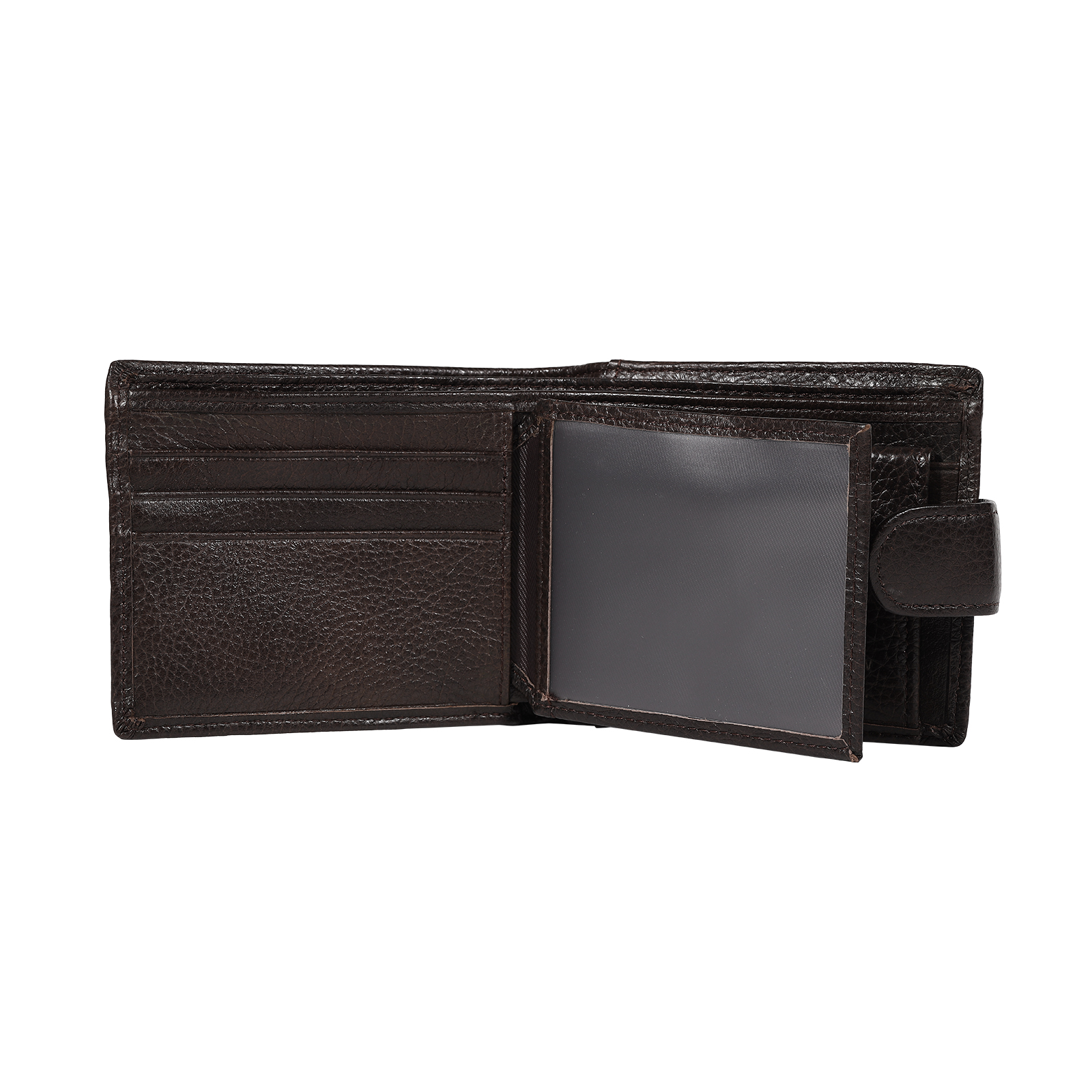 Personalized Leather RFID Blocking Bifold Wallet for Men with Snap Closure Name or Initials Engraved