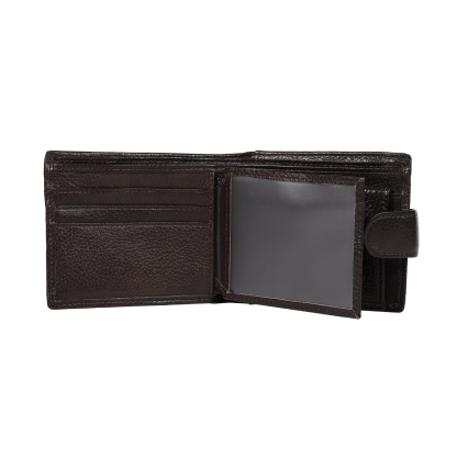 Personalized Leather RFID Blocking Bifold Wallet for Men with Snap Closure Name or Initials Engraved