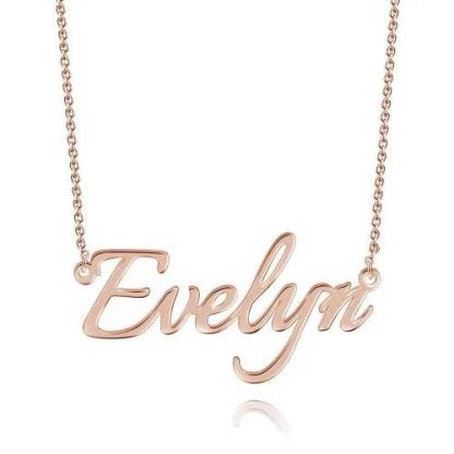Personalized Necklace Custom 1 Name Necklace Gift For Women