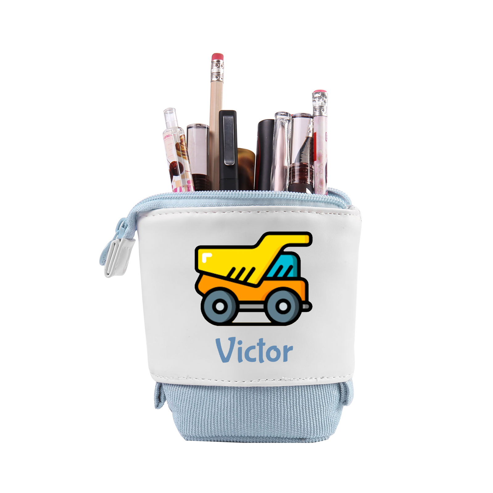 Personalized Name And Truck Pencil Case For Boys And Girls Back To School Gift