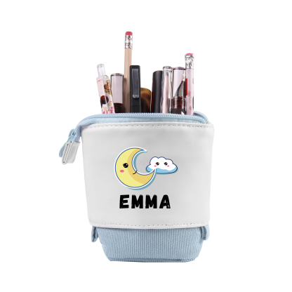 Personalized Moon Pencil Case Custom Name Pencil Case Back to School Gift for Boys/Girls