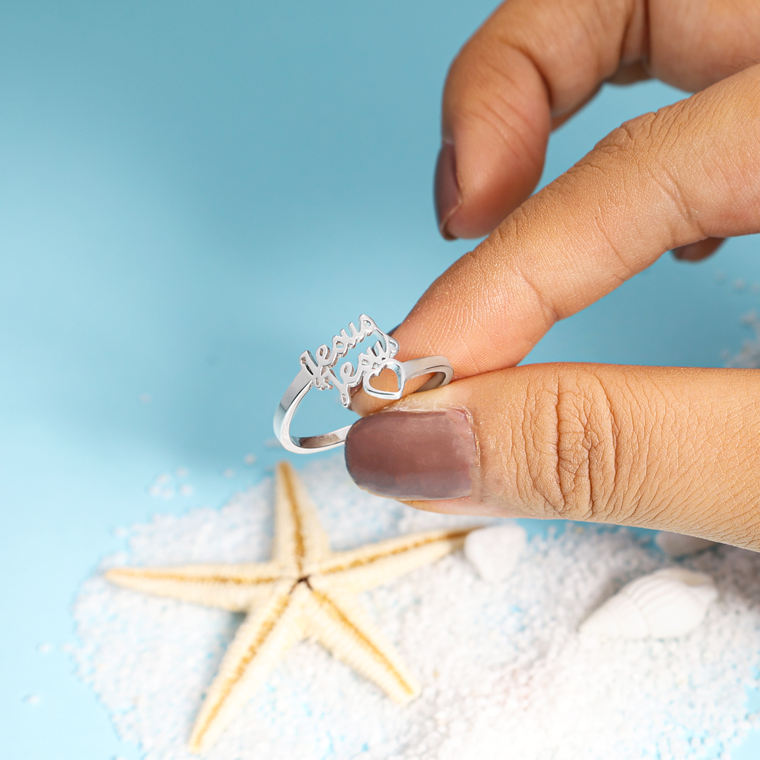 Personalized Family Name Ring Custom 3 Names Best Gift For Women