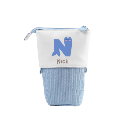 Personalized Pencil Case Custom Name & Letter Animals Pen Pouch Back To School Gift for Kids