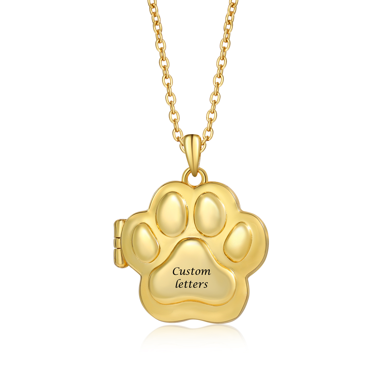 Custom Paw Photo Locket Necklace Personalized Gift for Pet Lovers for Mom, Dad, Friend | Jessemade