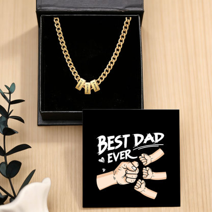 Personalized Mens Cuban Link Chain Necklace with 1–6 Names