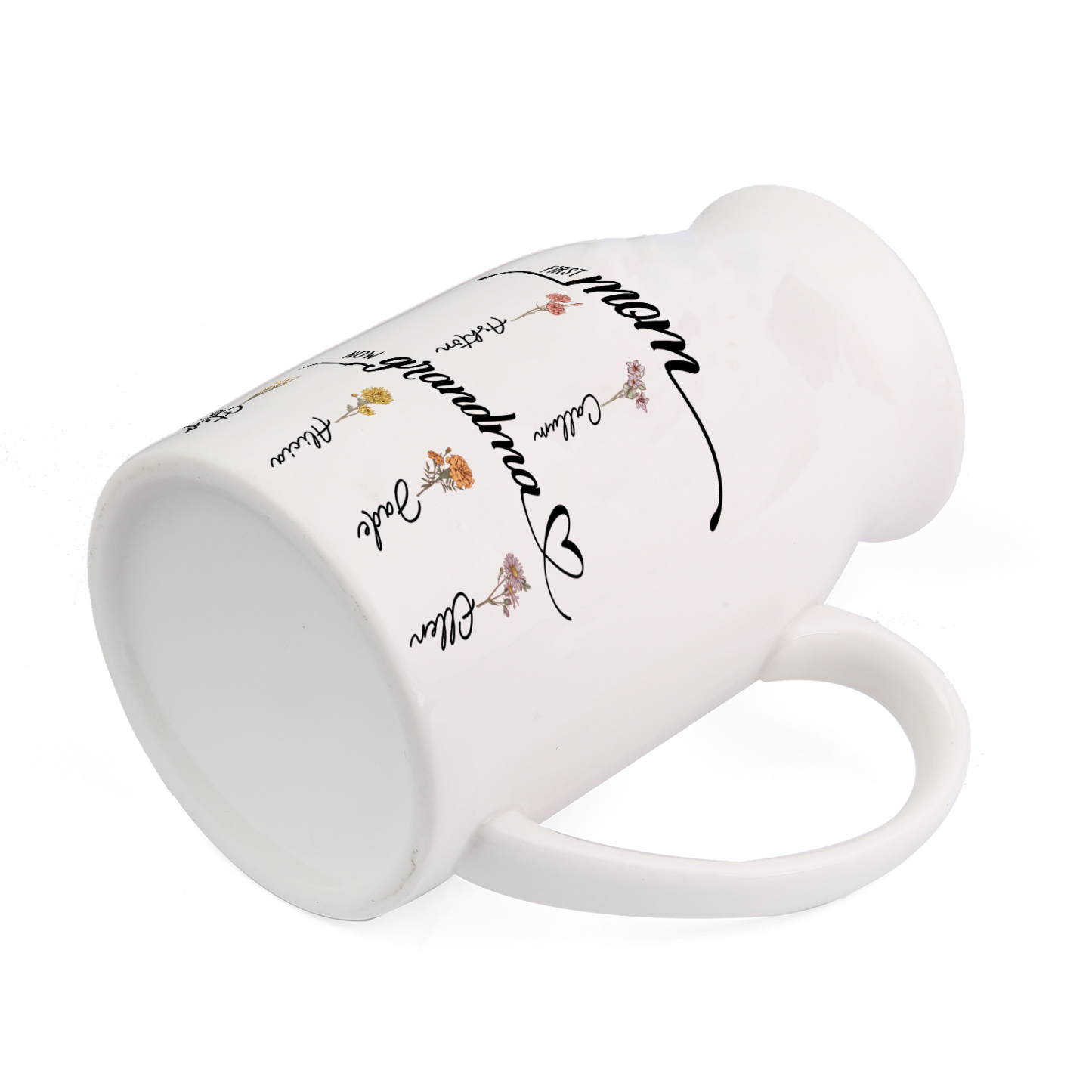 1-10 Names - Personalized Custom Text and Name Vase as A Gift for Family