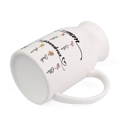 1-10 Names - Personalized Custom Text and Name Vase as A Gift for Family