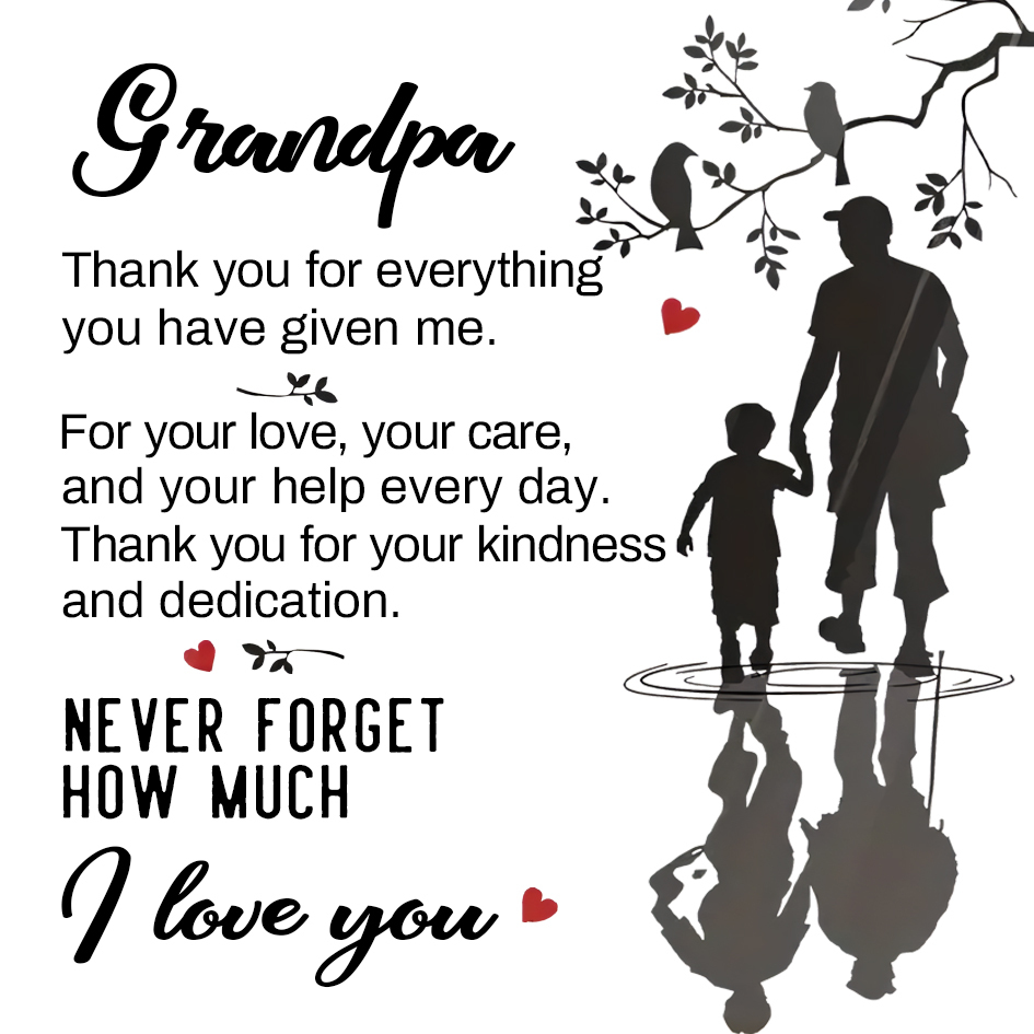 Grandpa Warm Gift Card - Father‘s Day Card 