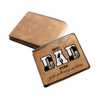 Personalized wallet – “Best Dad Ever” Football-Themed Wallet Gift | Jessemade 