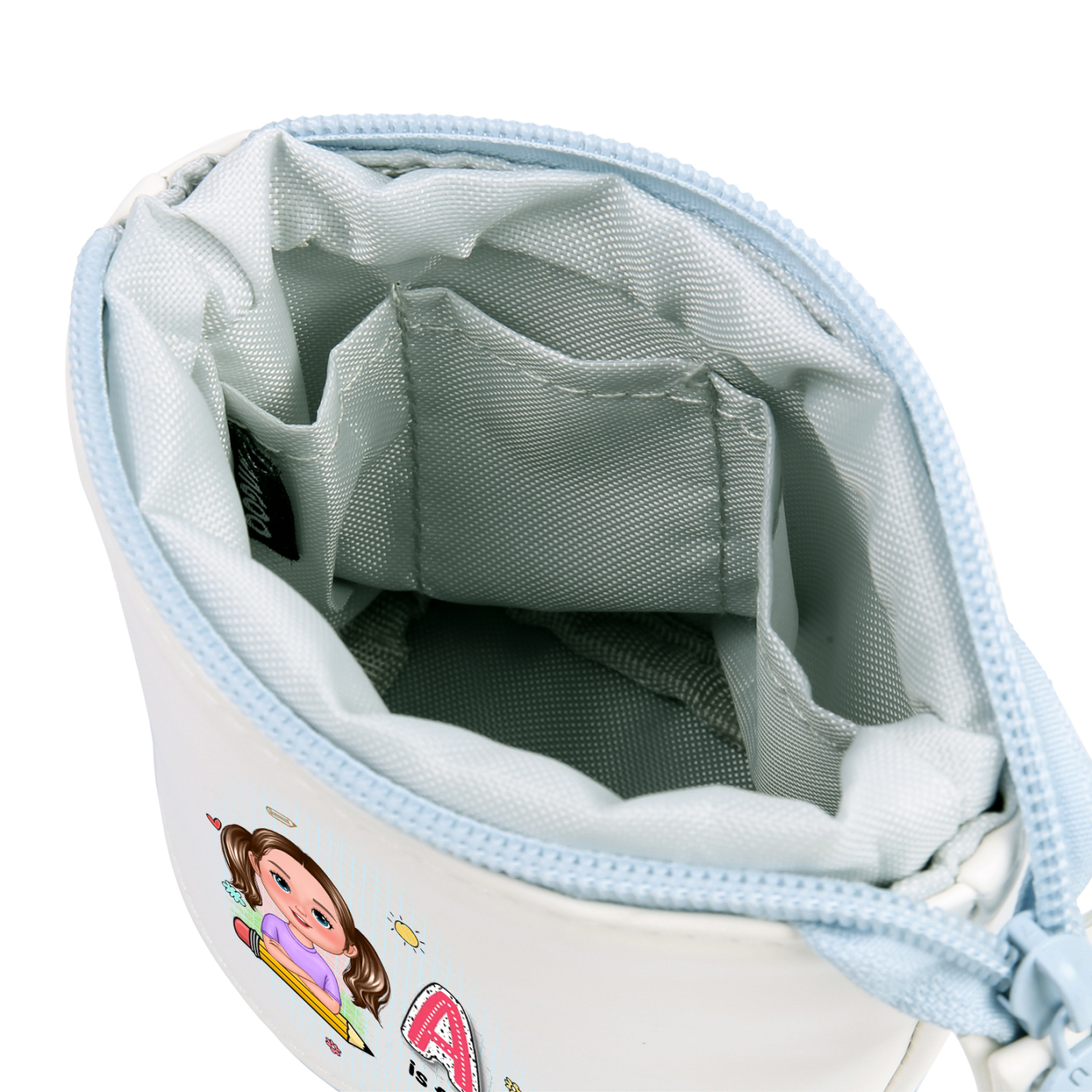 Personalized Cartoon Character & Initial Name Pencil Case - Back To School Gift For Boys & Girls 