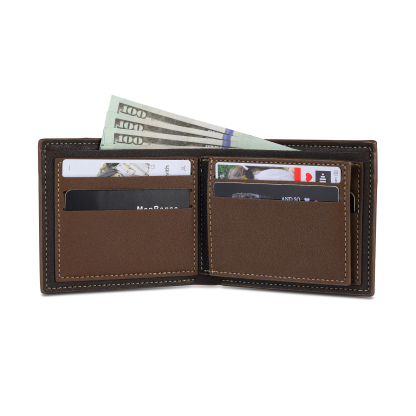 6 Names - Personalized Photo Custom Leather Men's Wallet as a Father's Day Gift for Dad