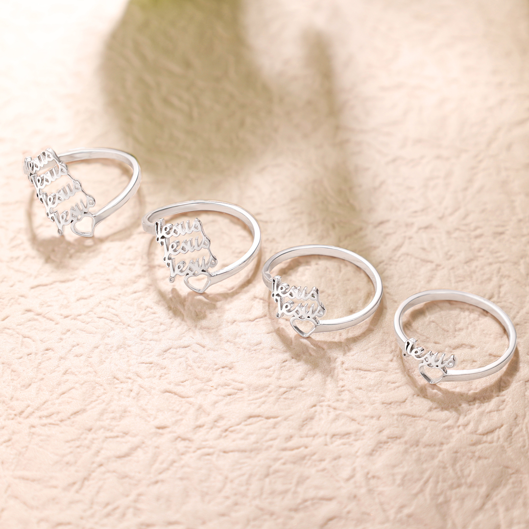 Personalized Family Name Ring Custom 3 Names Best Gift For Women