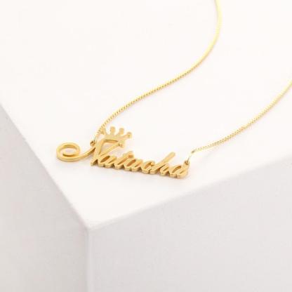 Personalized Crown Necklace Custom 1 Name Necklace Gift For Women