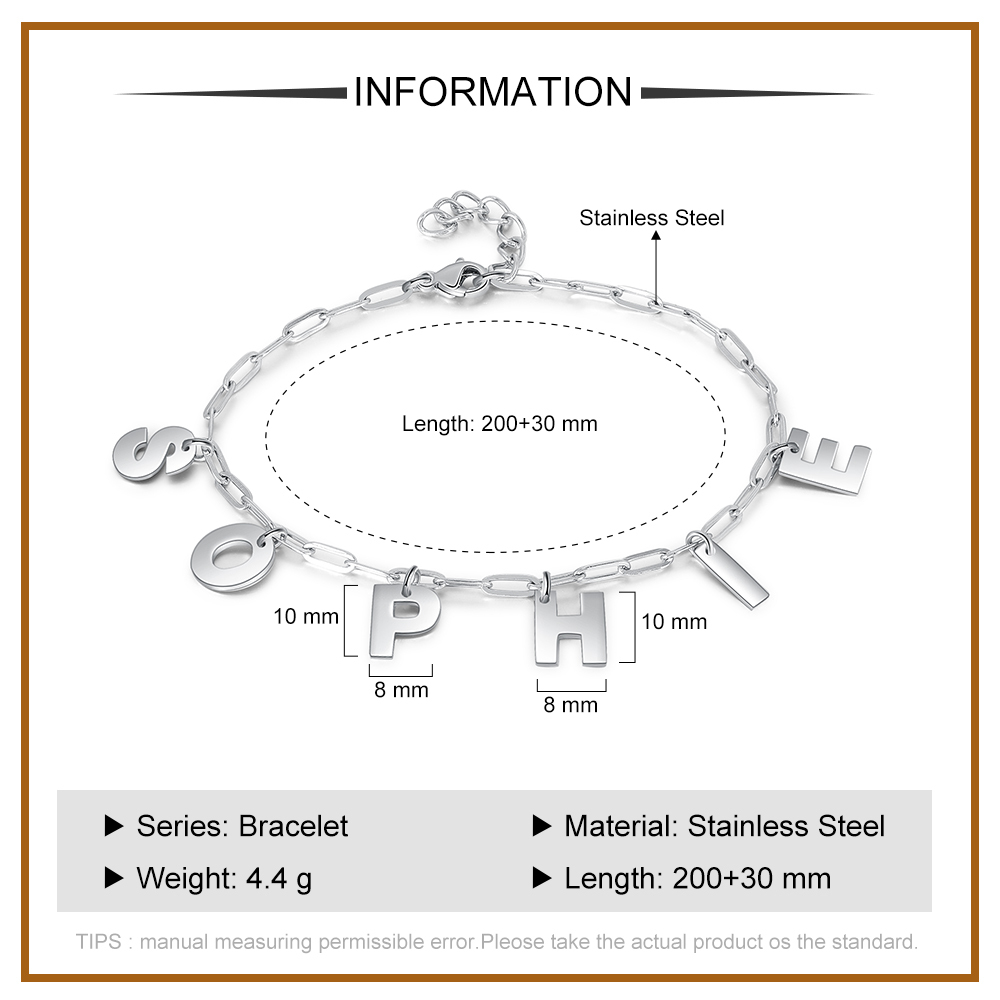 Personalized Customized 8-letter Exquisite Bracelet is The First Choice Gift For Him