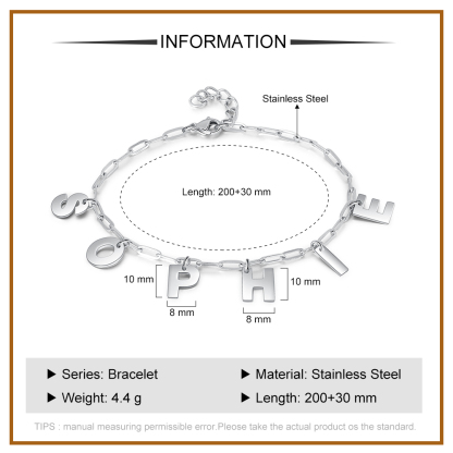 Personalized Customized 8-letter Exquisite Bracelet is The First Choice Gift For Him