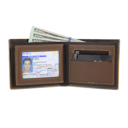Personalized Name Leather Men's Wallet With Card Slot Engraved Letter And Photo with Gift Box Gift For Him | Jessemade