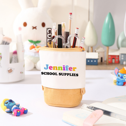 Personalized Pencil Case Custom 2 Text Pen Pouch Back To School Gift for Kids