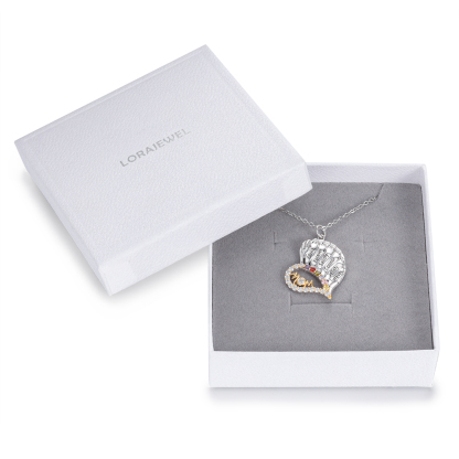 6 Names-Personalized Hearts Necklace Custom Birthstone Necklace Wonderful Gifts for Mom