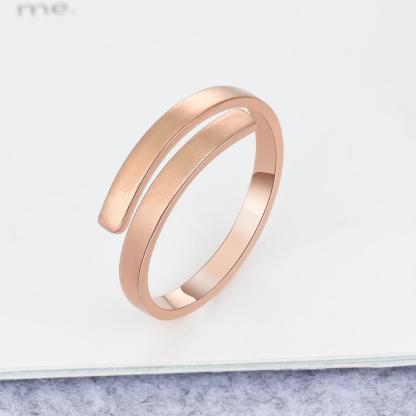 Personalized Name Rings Engraved 2 Names Adjustable Ring Gift for Her