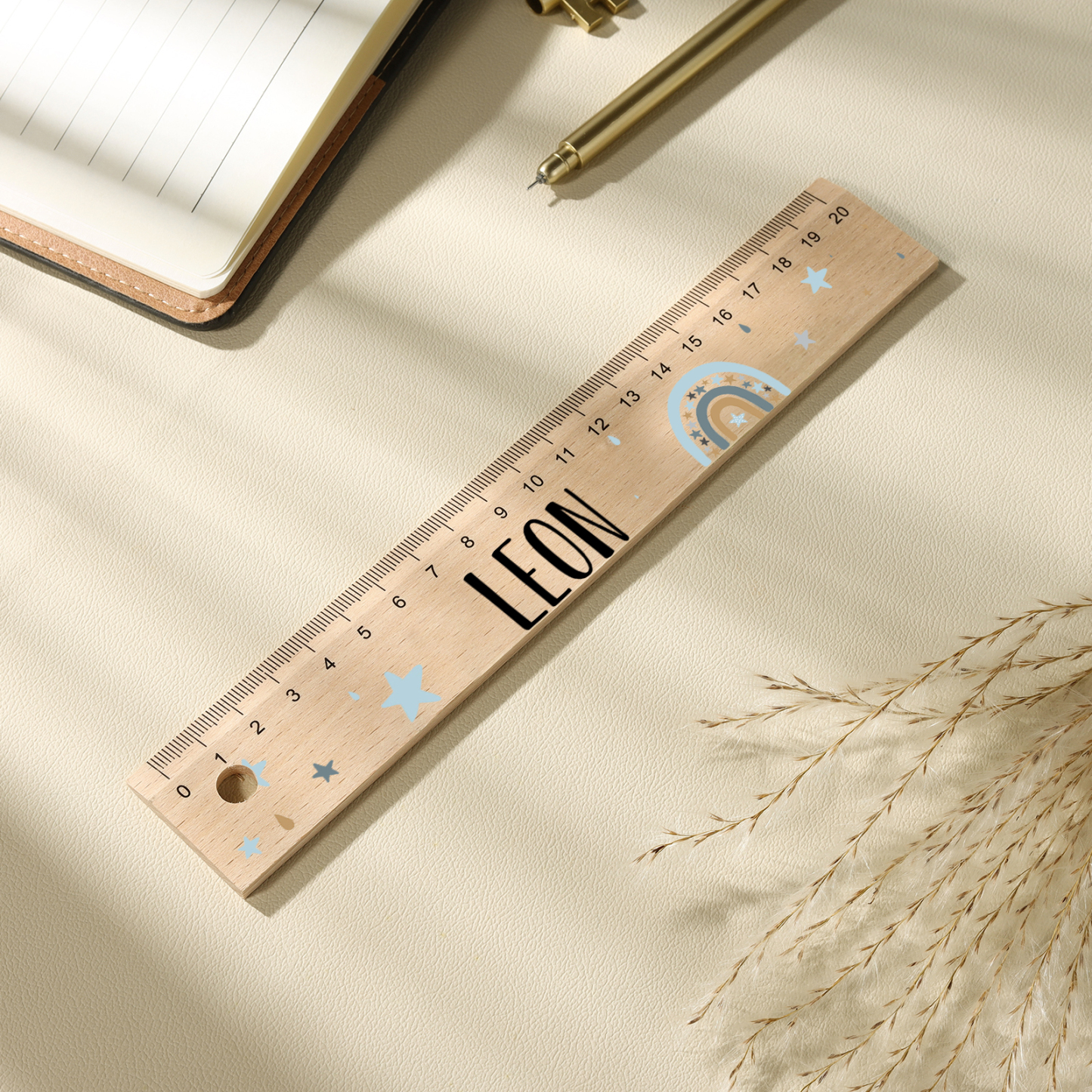 Custom 1 Name Ruler Wooden Ruler Back To School Gift for Boys Girls