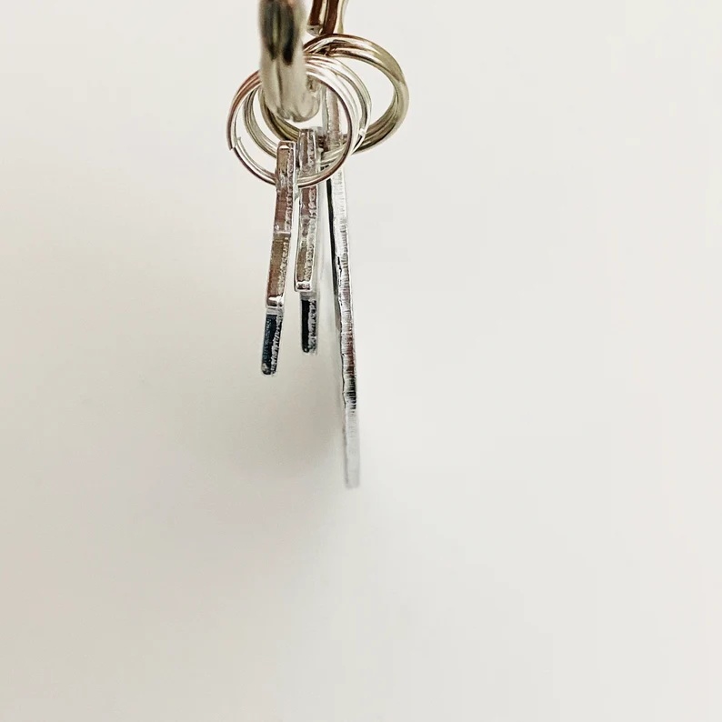 Personalized Nanny Keychain Custom 4 Names Moon and Star Keyring "we love you to the moon & back" for Her