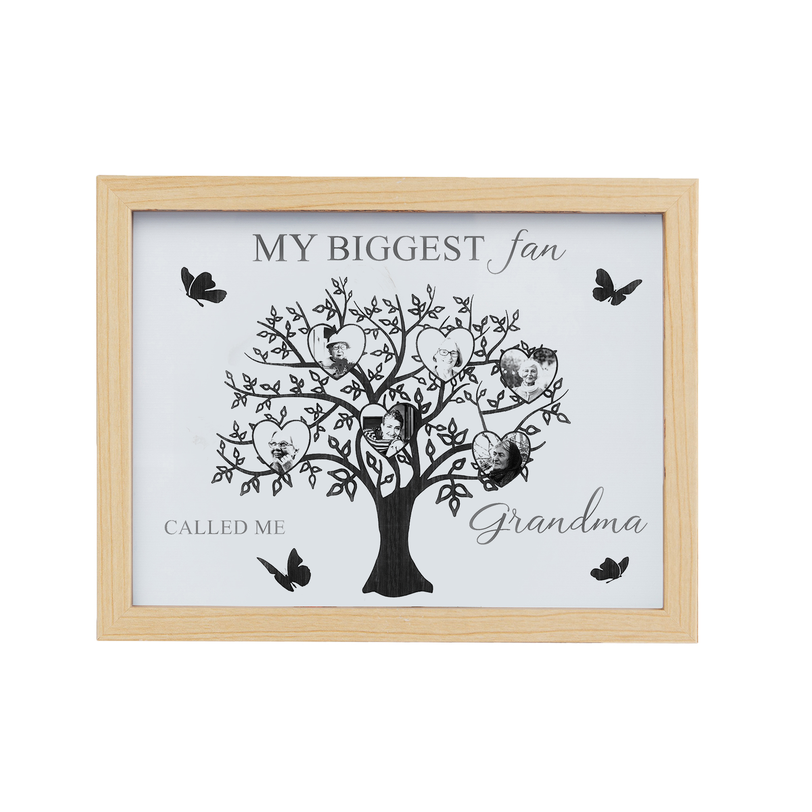 6 Photos-Personalized Family Color Or Black And White Frame Custom 6 Photos And Text LED Night Light