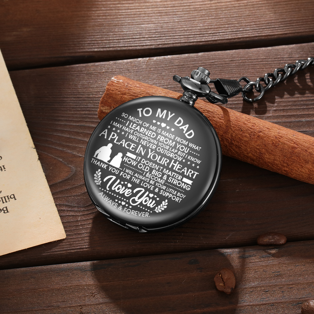 So Much Of Me Is Made From What I Learned From You, Personalized Pocket Watch Gifts for Father