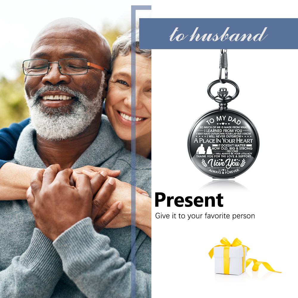 So Much Of Me Is Made From What I Learned From You, Personalized Pocket Watch Gifts for Father
