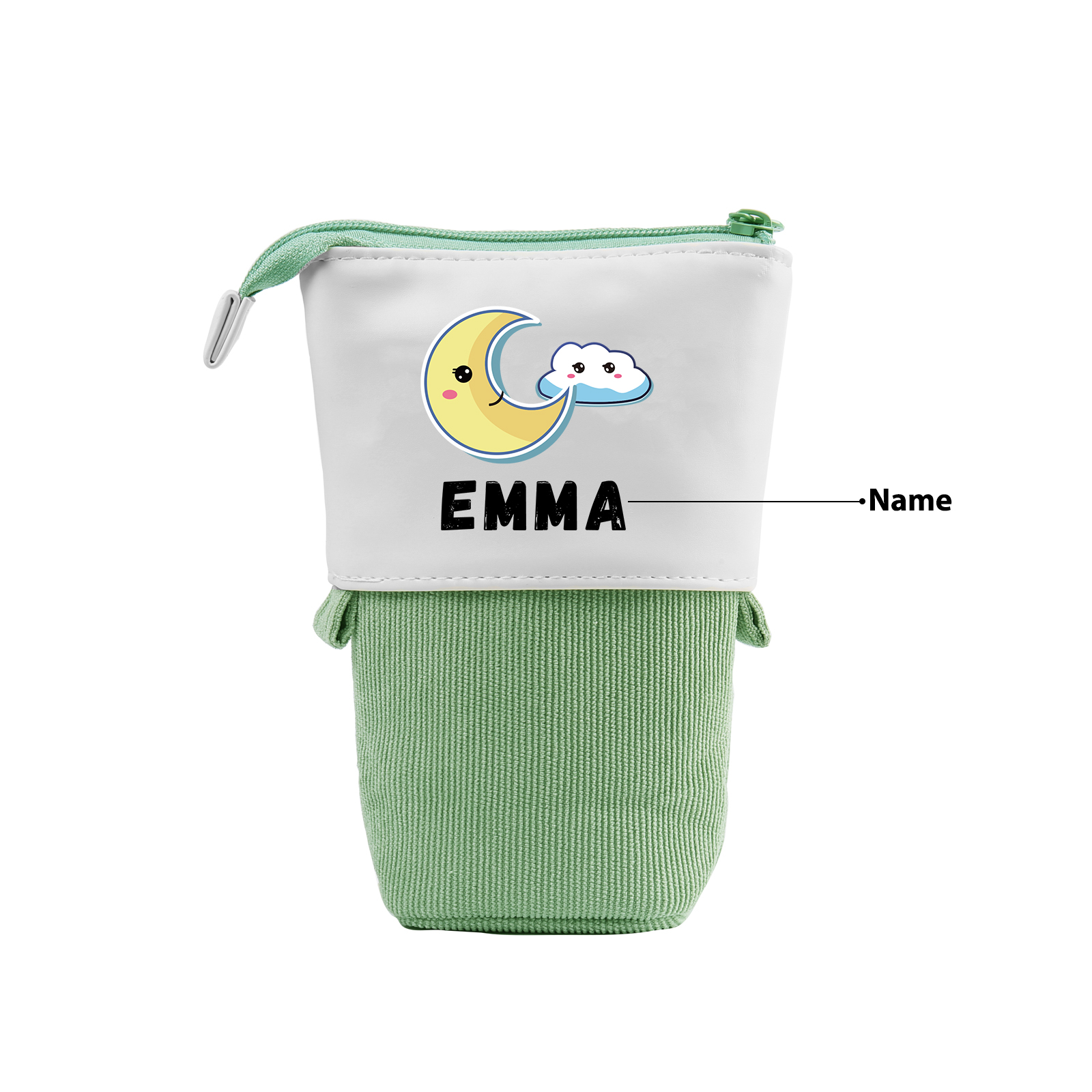 Personalized Moon Pencil Case Custom Name Pencil Case Back to School Gift for Boys/Girls